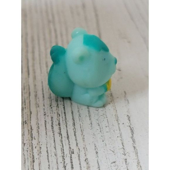 Miniature AS IS blue rubber chipmunk seed pet toy figure - Picture 2 of 4